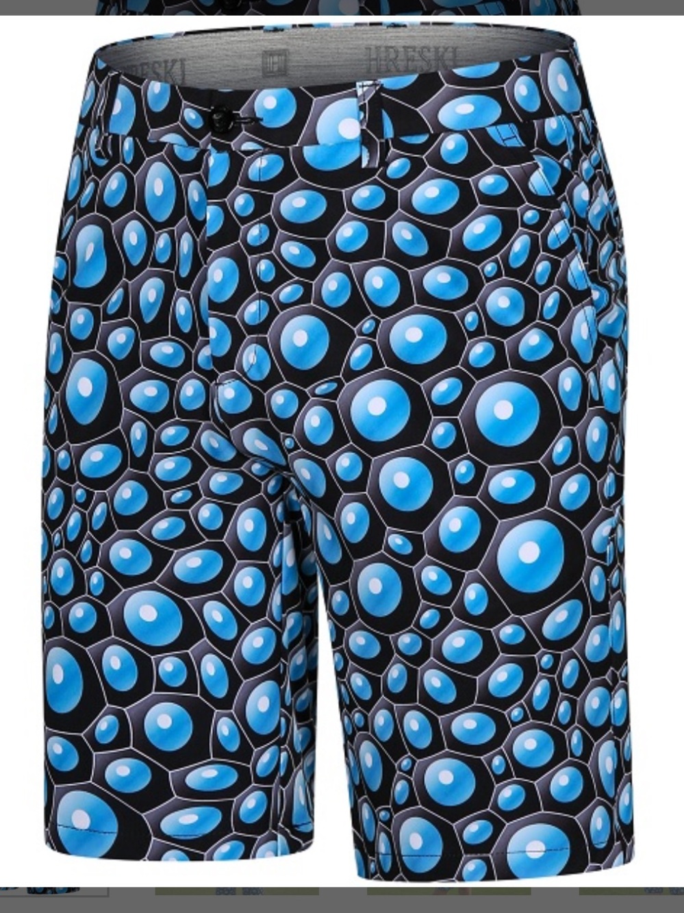 Hreski Crazy Bubbles Golf Shorts Men’s Size 38 Eccentric Fun Golfing
